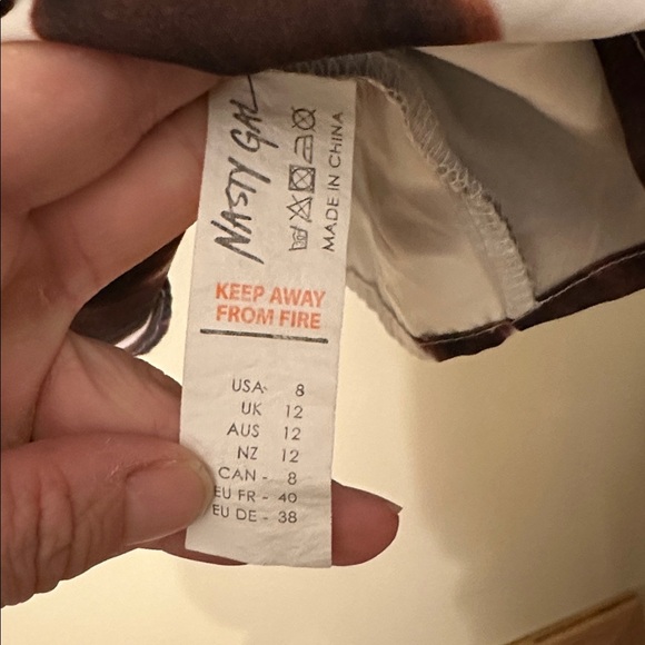 Nasty Gal Brown and White Patterned Camisole - Picture 3 of 3